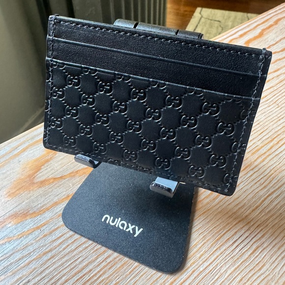 Gucci Micro Guccissima black leather card holder - Picture 6 of 10